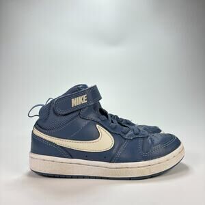 Nike Court Borough Mid 2 Blue Basketball Shoes Sneakers CD7783-402 Youth Sz 12C
